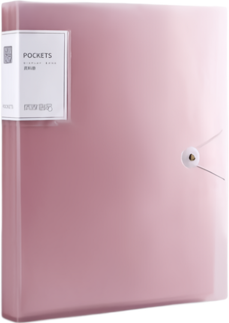 꼬까 클립 서류 장부 보관 A4화일 30p, 핑크, 1개