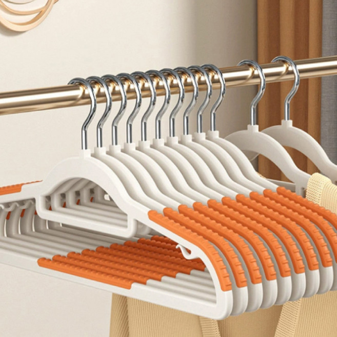 조이더 어깨뿔방지 논슬립 회전형 슬림 옷걸이, 오렌지, 20개