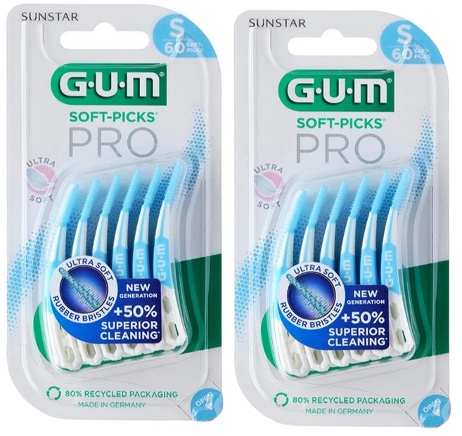 검 소프트픽 프로 치간칫솔, 0.8mm, 60개입, 2개 - 쿠팡