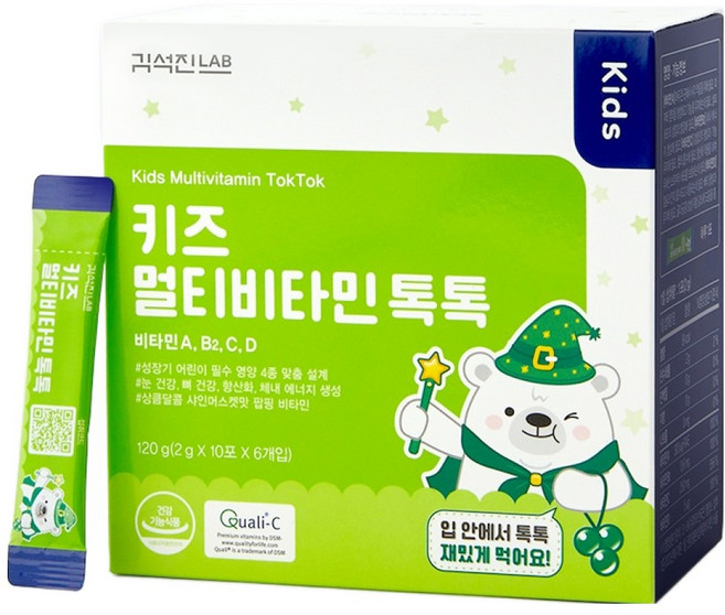 김석진랩 키즈 멀티비타민 톡톡, 60회분, 1개