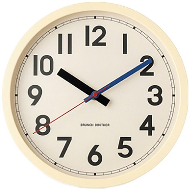 브런치브라더 로마네 미드센츄리 벽시계, 아이보리