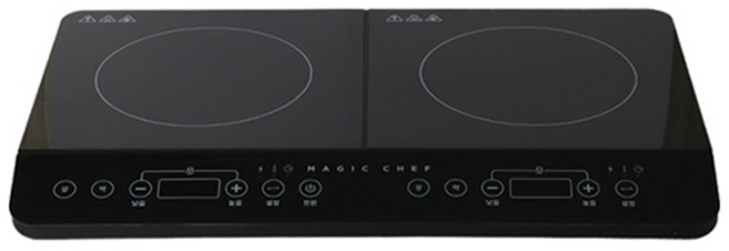 매직쉐프 터치식 타이머기능 차일드락 인덕션 2구 3500W, LMIR-KP3500BK, 프리스탠딩