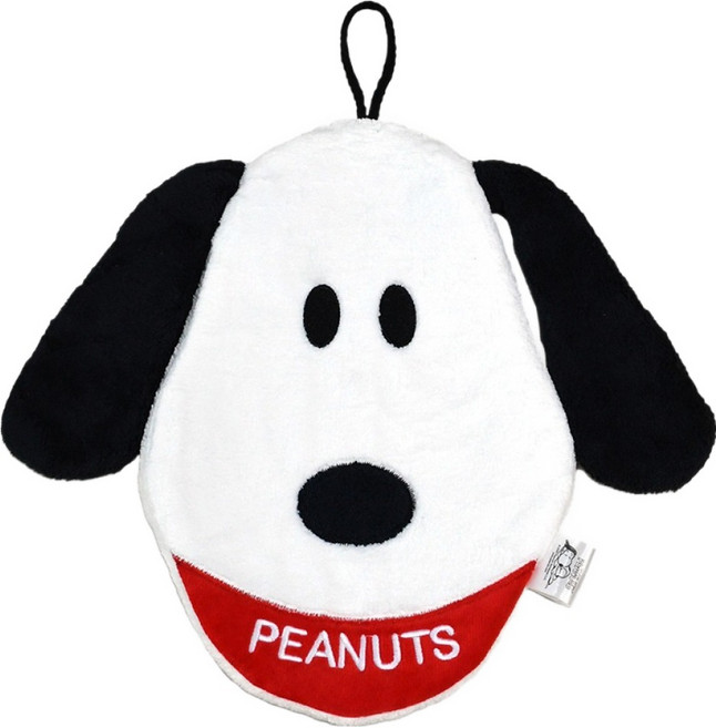 MORINO 摩力諾 SNOOPY造型擦手巾, 白色 + 黑色 + 紅色, 1條