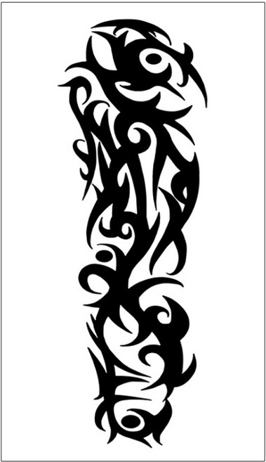 젤루나 남성용 긴팔 셀프 문신 타투 스티커, T-71, 1개