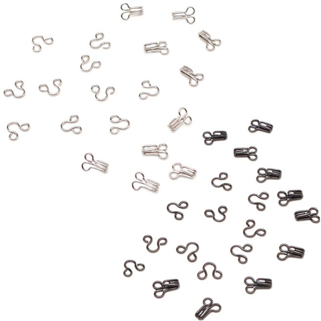 동대문단추왕 바지 치마 후크 걸고리 중 니켈 2종 x 5p + 흑니켈 2종 x 5p 세트, 니켈 + 흑니켈, 1개