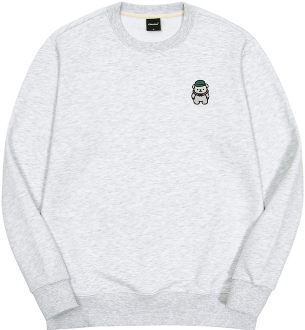 옥스타 남녀공용 배낭 곰돌이 자수 특양면 맨투맨 5SSP013