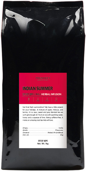 프리미어스 루즈티 인디안 썸머 차, 1kg, 1개, 1개입
