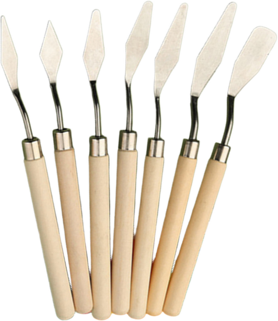 모디안 원목 미술용 유화 나이프 7종 세트, 1세트