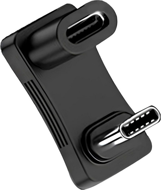 일렉싱크 C타입 180도 회전 4K 10Gbps 100W 방향전환 U자형 젠더, 1개, ET002