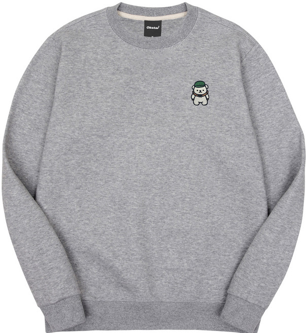 옥스타 남녀공용 배낭 곰돌이 자수 특양면 맨투맨 5SSP013