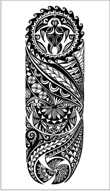 젤루나 남성용 긴팔 셀프 문신 타투 스티커, T-69, 1개