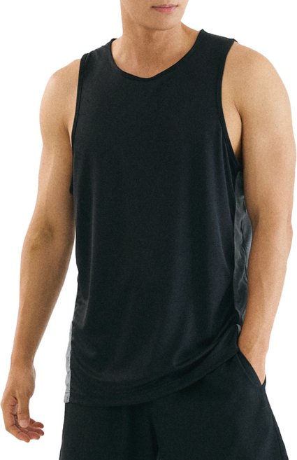 써머텍트 브리즈볼트 러닝 마라톤 싱글렛, 블랙그레이, 1개