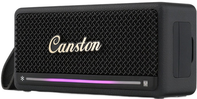 캔스톤 휴대용 RGB 무선 블루투스 스피커 미니, 블랙, M77BT