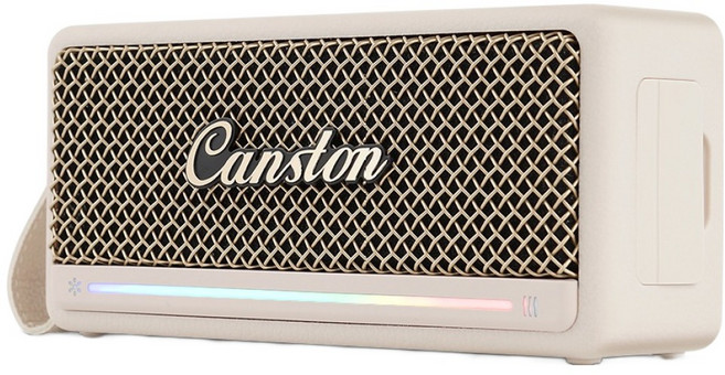 캔스톤 휴대용 RGB 무선 블루투스 스피커 미니, 베이지, M77BT