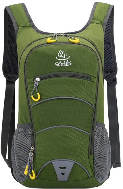 엘쏘 컬러라인 슬림라인 경량 포켓 등산 백팩, 카키