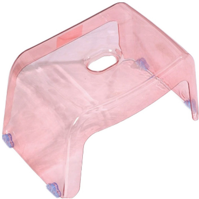 요고모지 사각 아크릴 미끄럼방지 욕실 목욕의자, 핑크