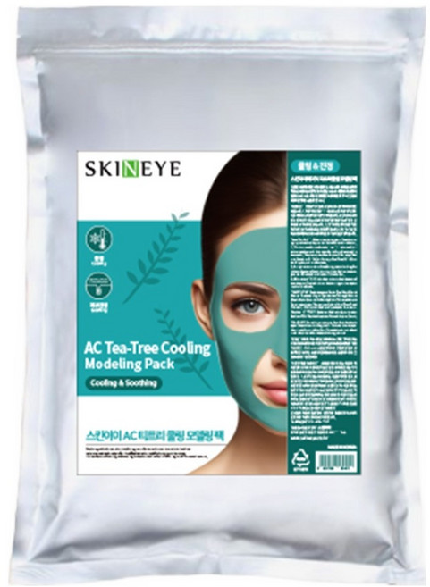 스킨아이 AC 티트리 쿨링 진정 에스테틱 피부관리샵용 모델링 팩 300g, 1개, 1개입