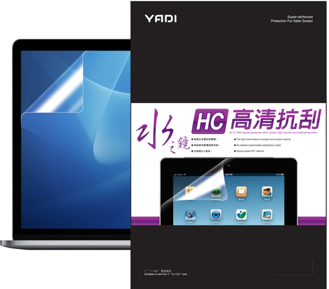 YADI 亞第 高清抗刮16:10水之鏡保護貼 Acer AL14 71M 760X 專用 PF4HC-W140, 1個