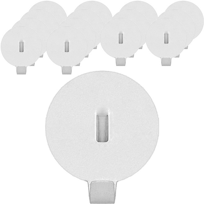 마켓감성 타공보드 후크 피스 원형, 흰색, 15개