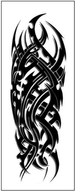 젤루나 남성용 긴팔 셀프 문신 타투 스티커 T, T-70, 1개