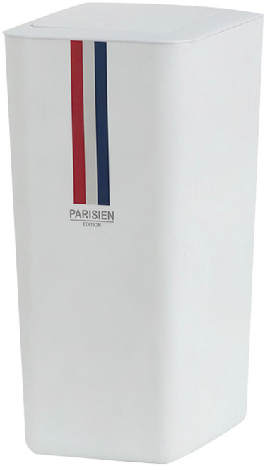 파리지앵 LVAI 원터치 휴지통 사각 10L, 화이트