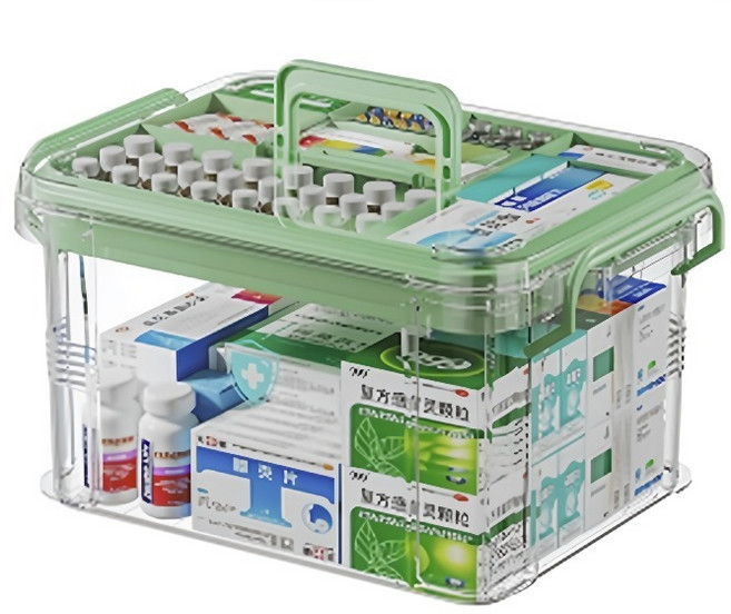 그뤠잇라이프 스마트 정리 구급함 그린 대형, 1개