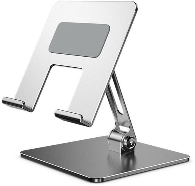 셀그립 접이식 태블릿 스탠드 거치대, 실버, 1개