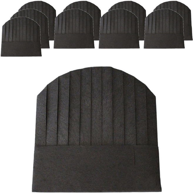 바른리빙 일회용 주방모자, 블랙, 10개