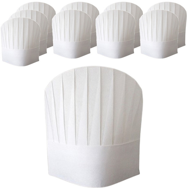 바른리빙 일회용 주방모자, 화이트, 10개