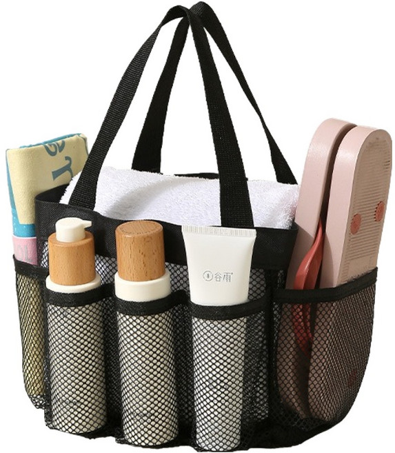 아싸레 메쉬 목욕가방 포켓, 블랙