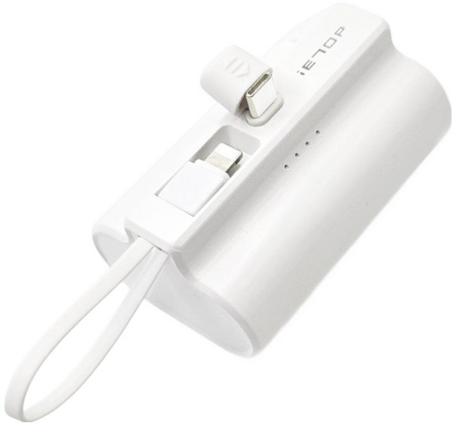 이탑 도킹 C타입 고속충전 보조배터리 10000mAh 8핀, 화이트, HYE-20W-10000C8