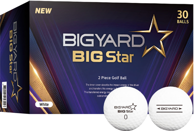 빅야드 넥센 빅스타 고반발 골프공 2피스 42.7mm, 화이트, 30개입, 1개