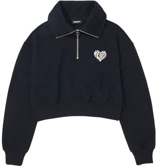 널디 여성용 수플레 크롭 스웻셔츠