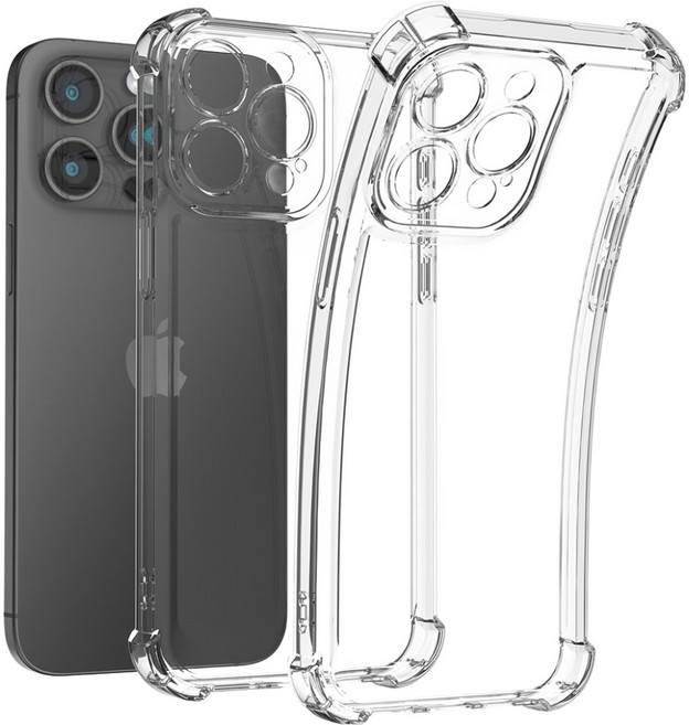 굿밸류 크리스탈 에어 젤리 쿠션 휴대폰 케이스 2p