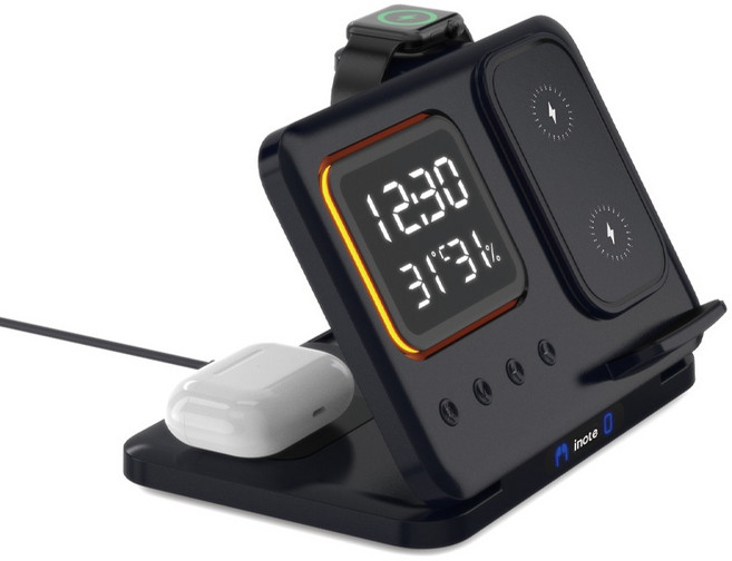 퓨전에프엔씨 아이노트 WC100F 5in1 무선 충전기, BLACK, 1개