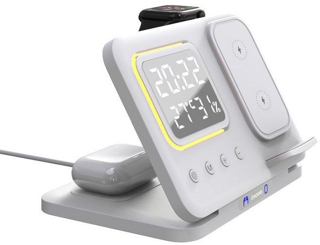 퓨전에프엔씨 아이노트 WC100F 5in1 무선 충전기, WHITE, 1개