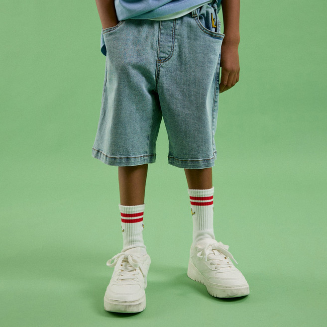 MARK GONZALES KIDS 男童Angel丹寧短褲