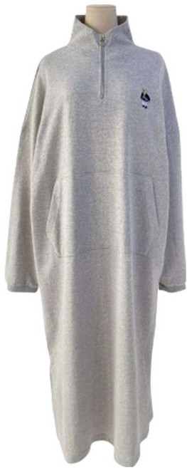 슈가펀 원드 테디 포인트 반집업 오버핏 롱원피스