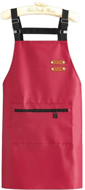 심쿵하니 다용도 방수 앞치마, 레드, 1개