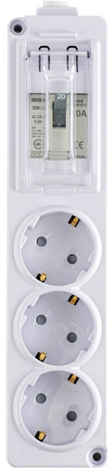 에코파워탭 국내 제조 고용량 배선차단용 멀티탭 3구, 2m, 화이트, 1개