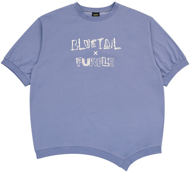 韓國 BLUETAIL 兒童下擺不對稱短袖運動衫 AZB2TS01VI