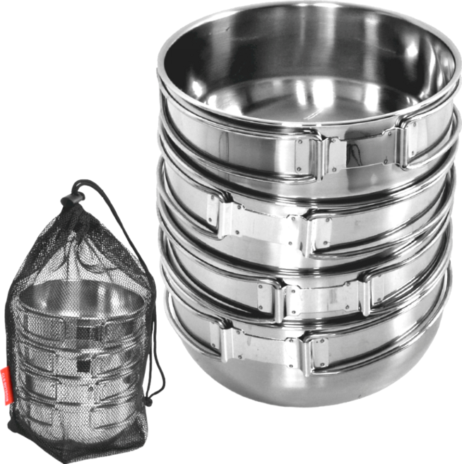 CLS 304不鏽鋼四件式碗 500ml, 銀色, 1組