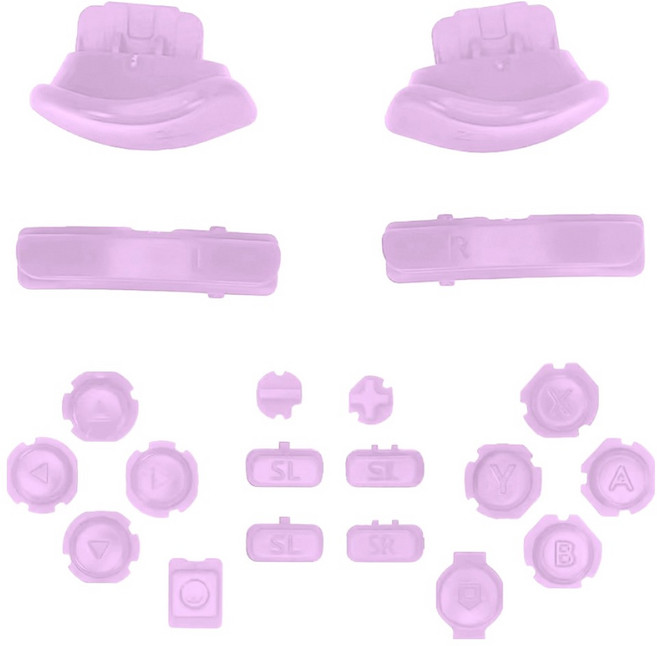 호후 닌텐도 스위치 조이콘 스틱 커버 버튼 리페어 셀프 수리 키트 세트, 퍼플, 1세트