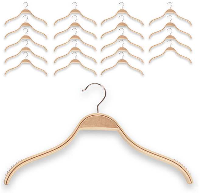 라라공방 원목 논슬립 옷걸이, 혼합색상, 20개