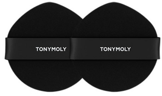 토니모리 스킨톤 픽싱 커버 쿠션 퍼프, 2개, 블랙