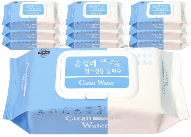미엘 클린워터 청소용 물티슈, 10개
