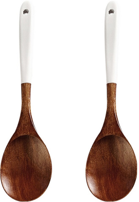 원목 컬러 옻칠 다용도 볶음주걱, 화이트, 2개