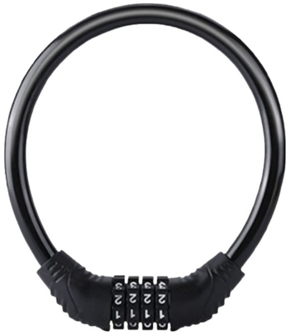 정상아이앤 도난방지 잠금 자전거 자물쇠 와이어락, 블랙, 1개