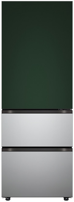LG전자 오브제컬렉션 324L 3도어 스탠드형 김치냉장고 디오스 김치톡톡 Fit & Max 방문설치, 그린 + 실버, Z334SGS122S