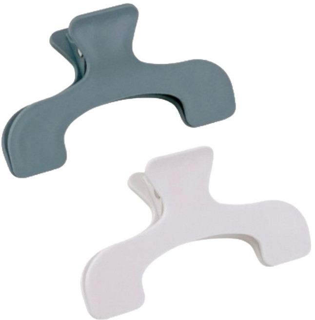 라운드픽 북스토퍼 북클립 책고정집게 2종, 화이트, 그레이, 1세트